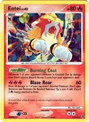 Front of Entei (Cracked Ice Holo) 004/132 Pokémon card from Miscellaneous Cards & Products