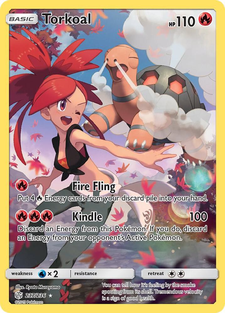 Torkoal (Secret) Holo Secret Rare SM - Cosmic Eclipse 237/236 NM
