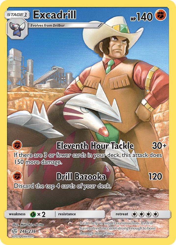 Excadrill (Secret) Holo Secret Rare SM - Cosmic Eclipse 246/236 NM