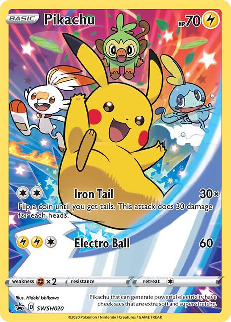 Pikachu Holo Promo SWSH: Sword & Shield Promo Cards SWSH020 NM