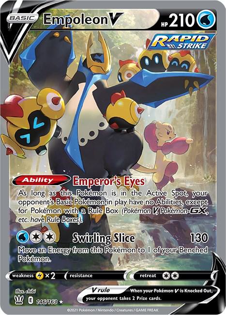 Empoleon V (Alternate Full Art) Holo Ultra Rare SWSH05: Battle Styles 146/163 NM