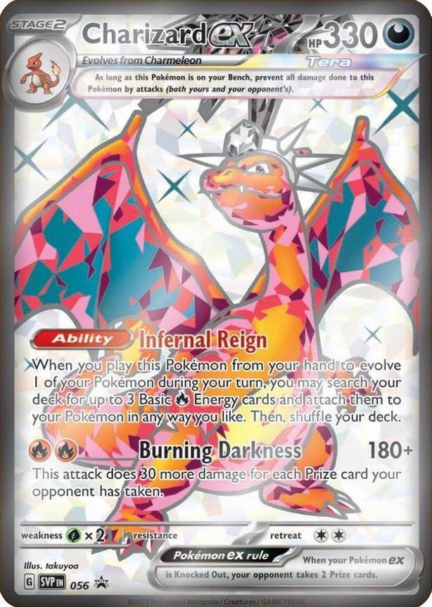 Front of Charizard ex 056 Pokémon card from SV: Scarlet & Violet Promo Cards