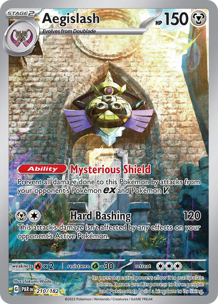 Aegislash Holo Illustration Rare SV04: Paradox Rift 210/182 NM