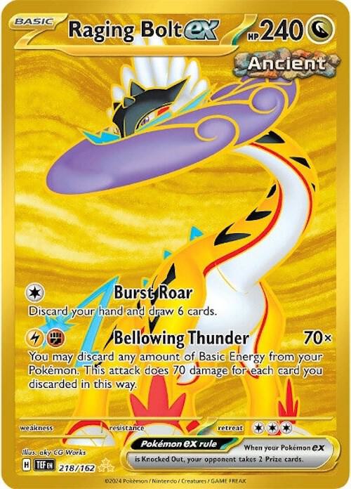 Raging Bolt ex Holo Hyper Rare SV05: Temporal Forces 218/162 NM