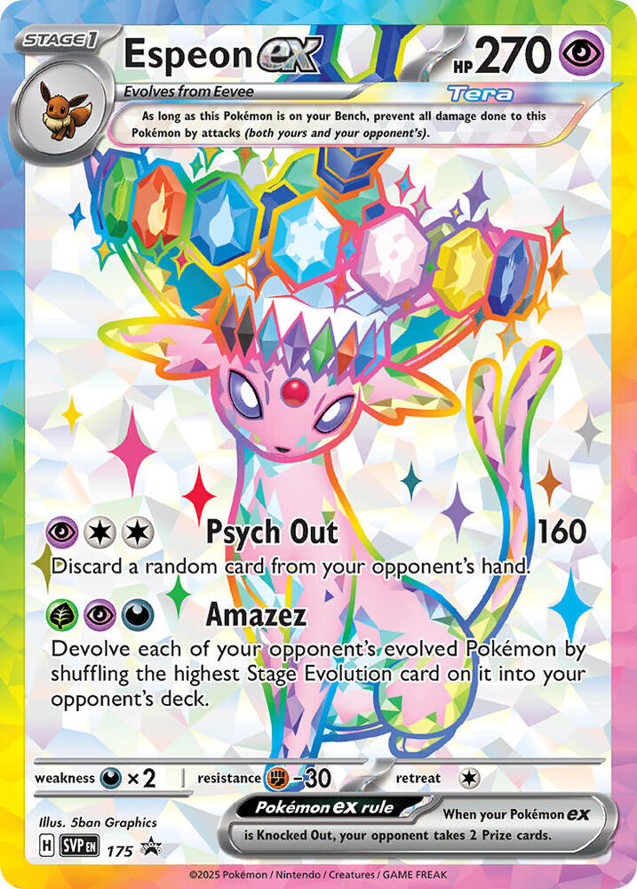 Espeon ex - 175 Holo Promo SV: Scarlet & Violet Promo Cards SVP 175 NM