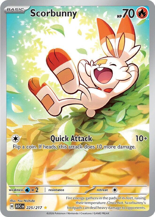 Scorbunny Holo Illustration Rare ME: Ascended Heroes 225/217 NM