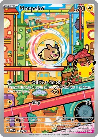Morpeko Holo Illustration Rare ME: 30th Celebration 135/128 NM