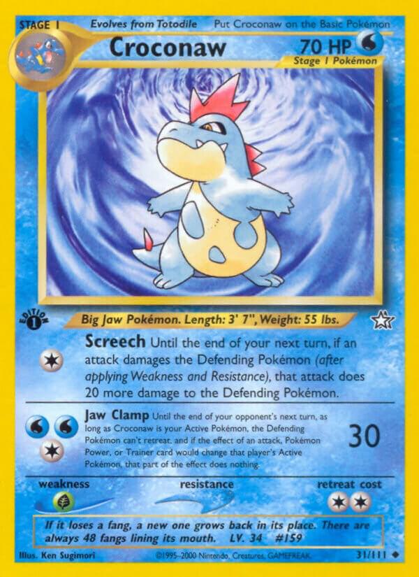 Croconaw (31) 1st Edition Uncommon Neo Genesis 031/111 NM