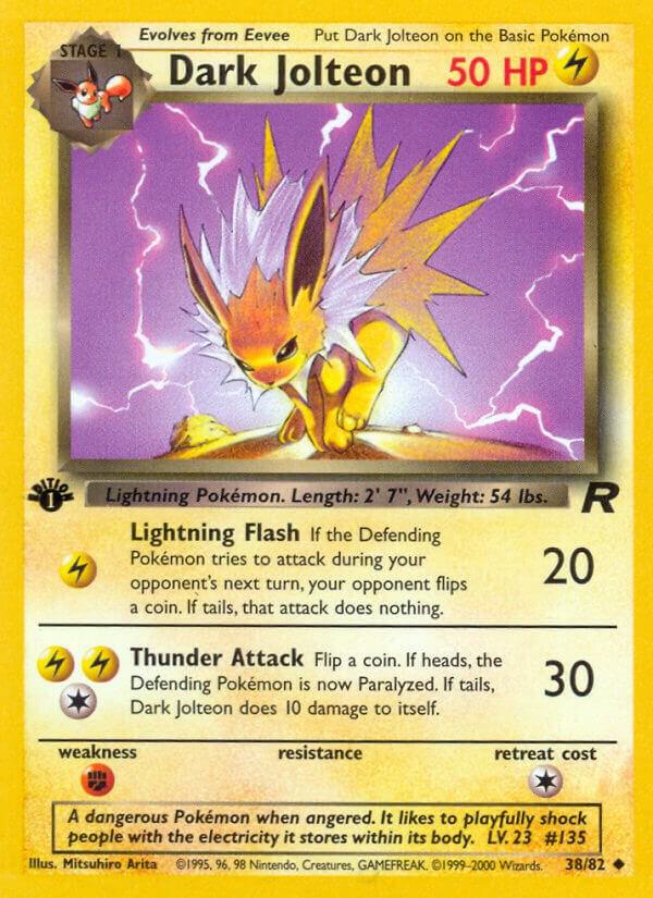 Dark Jolteon Unlimited Uncommon Team Rocket 38/82 NM