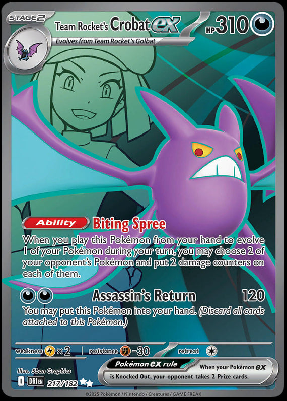 Image of Team Rockets Crobat ex Destined Rivals (DRI) #217