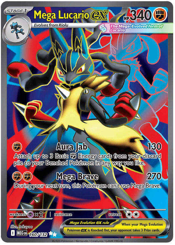 Image of Mega Lucario ex Mega Evoloution (MEG) #160