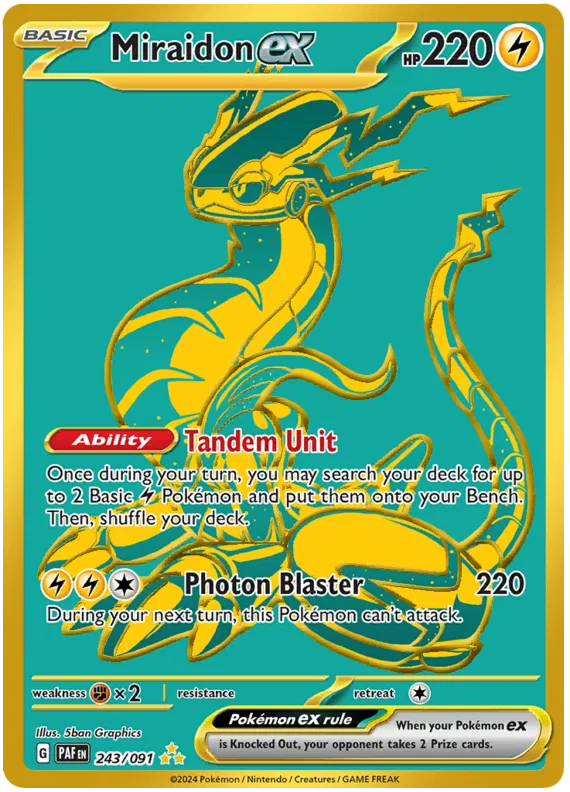 Miraidon EX HR 243/091 Paldean Fates