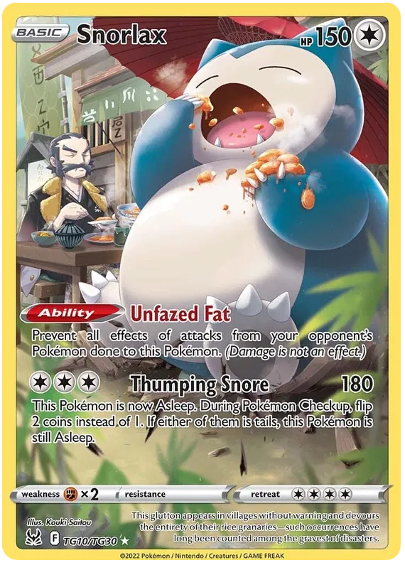 Snorlax R TG10/TG30 Lost Origins - Trainer Gallery