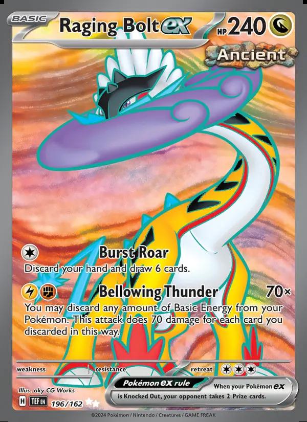 Image of Raging Bolt ex Temporal Forces (TEF) #196