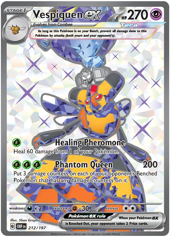 Vespiquen EX UR 212/197 Obsidian Flames