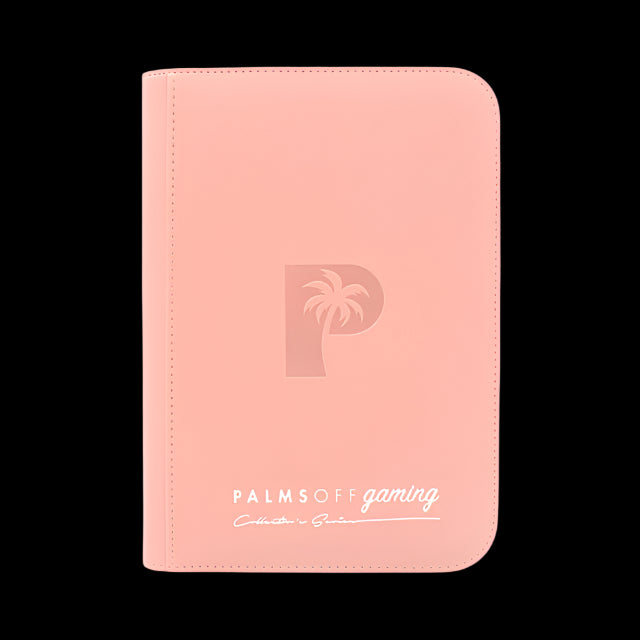 Palms Off Gaming -Collector's Series 4 Pocket Zip Trading Card Binder - PINK