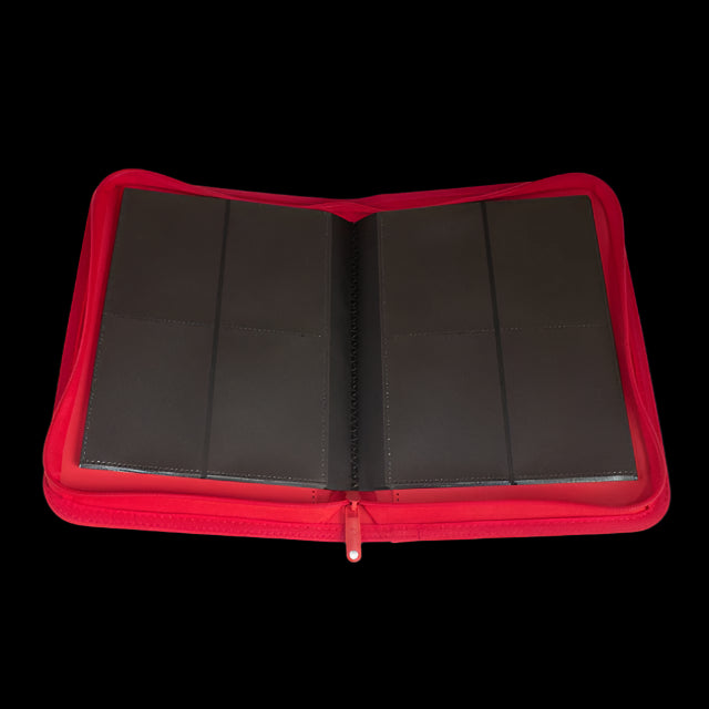 Palms Off Gaming -Collector's Series 4 Pocket Zip Trading Card Binder - RED