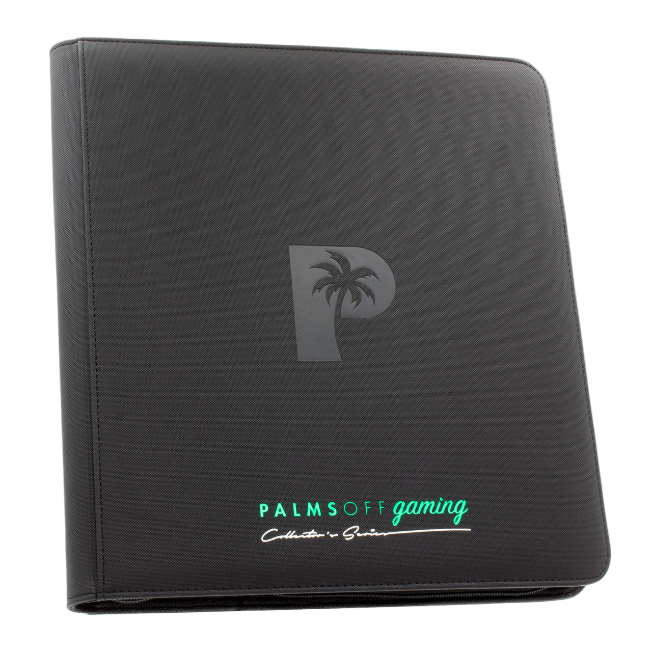 Palms Off Gaming - Collector's Series 12 Pocket Zip Trading Card Binder - BLACK
