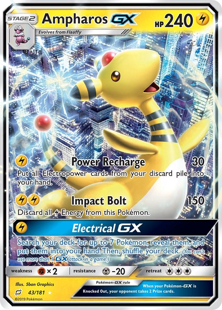 Ampharos GX (43/181) Rare Holo GX Team Up