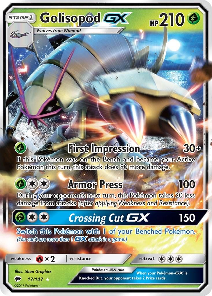 Golisopod GX (17/147) Rare Burning Shadows