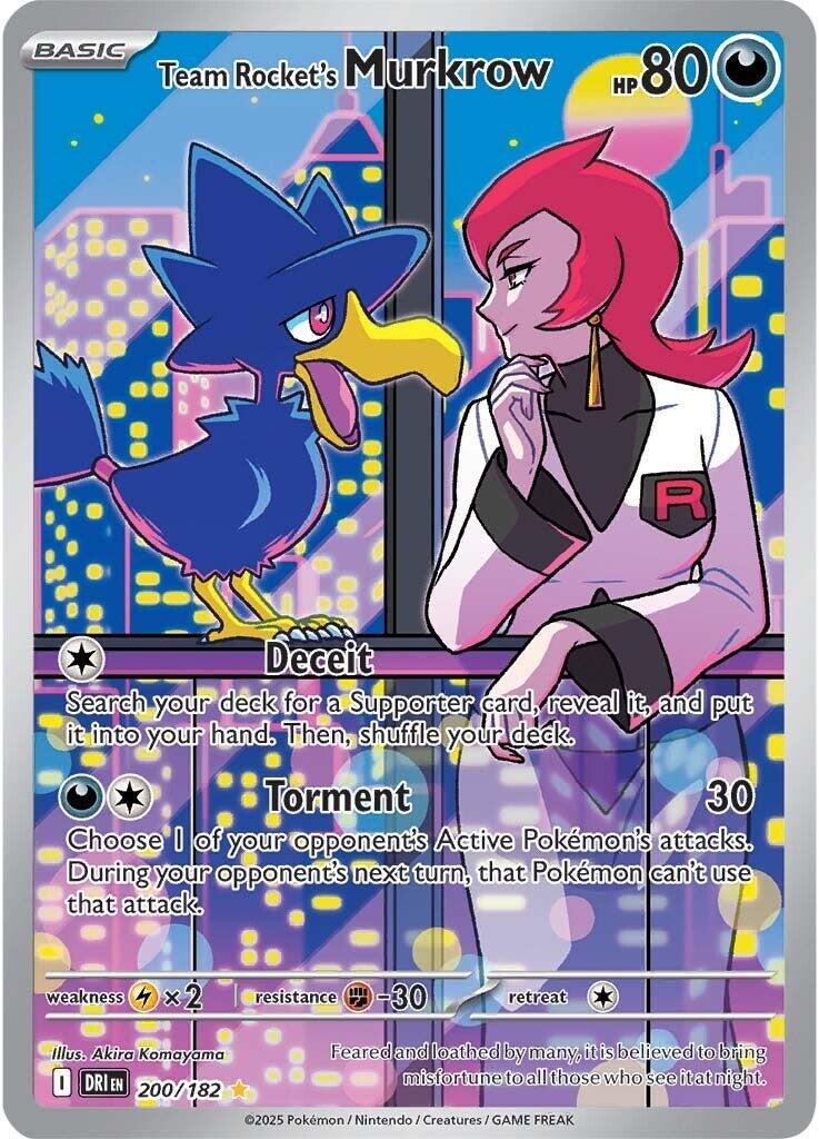 Team Rockets Murkrow (200/182) Illustration Rare DRI Destined Rivals