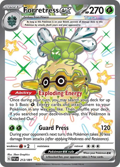 PSA 10 Forretress EX(212/091) UR Shiny Paldea Evolved