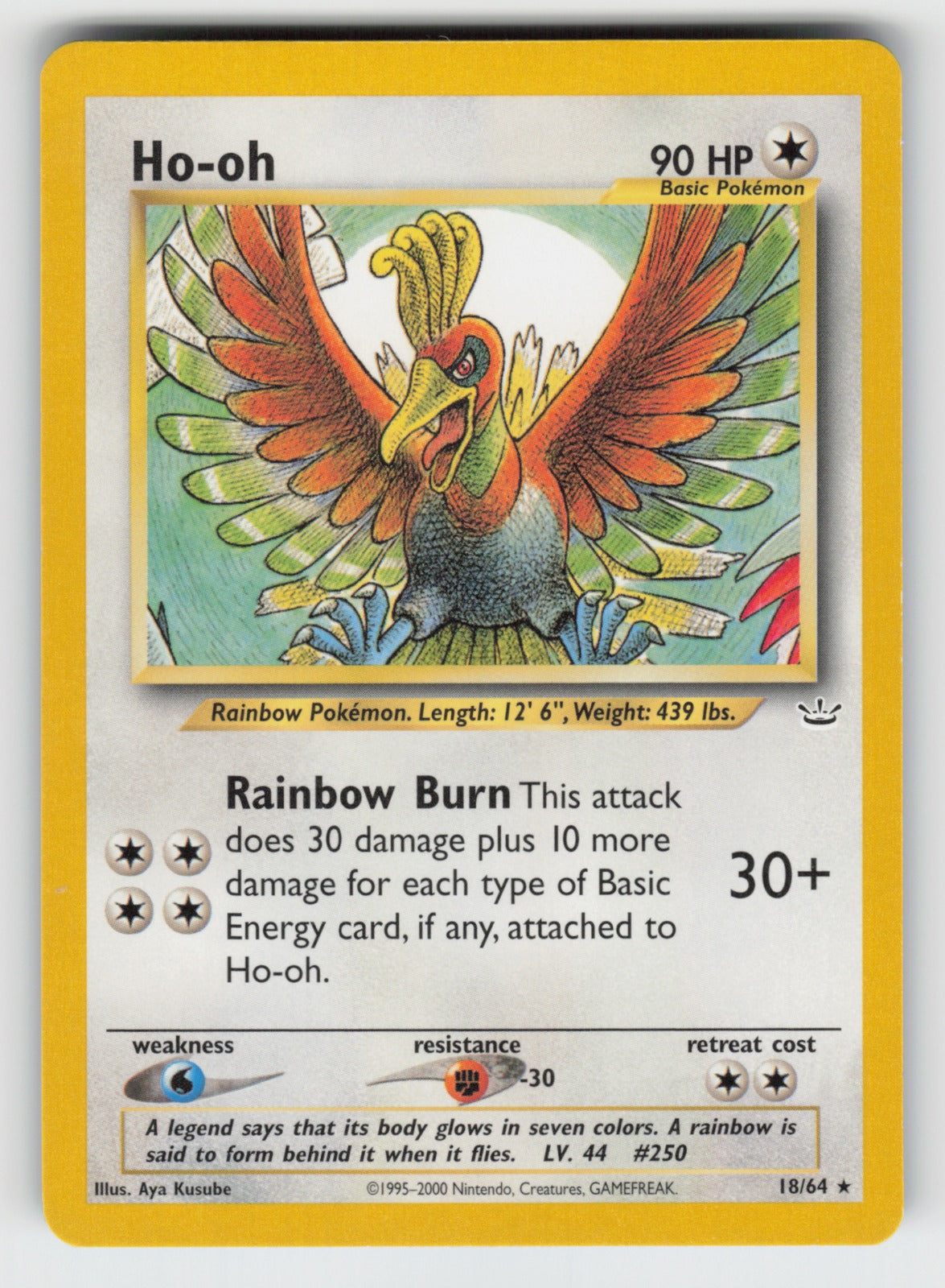 Ho-oh (18) Unlimited Rare Neo Revelation 18/64 NM