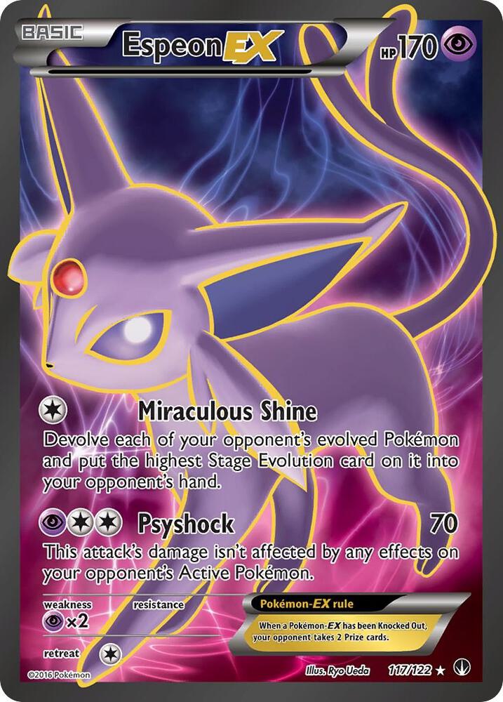 Espeon EX (Full Art) Holo Ultra Rare XY - BREAKpoint 117/122 NM