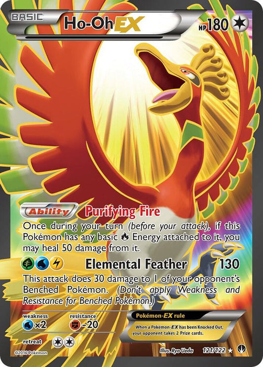 Ho-Oh EX (Full Art) Holo Ultra Rare XY - BREAKpoint 121/122 NM
