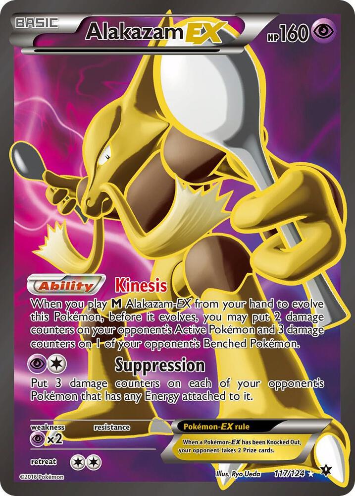 Alakazam EX (Full Art) Holo Ultra Rare XY - Fates Collide 117/124 HP