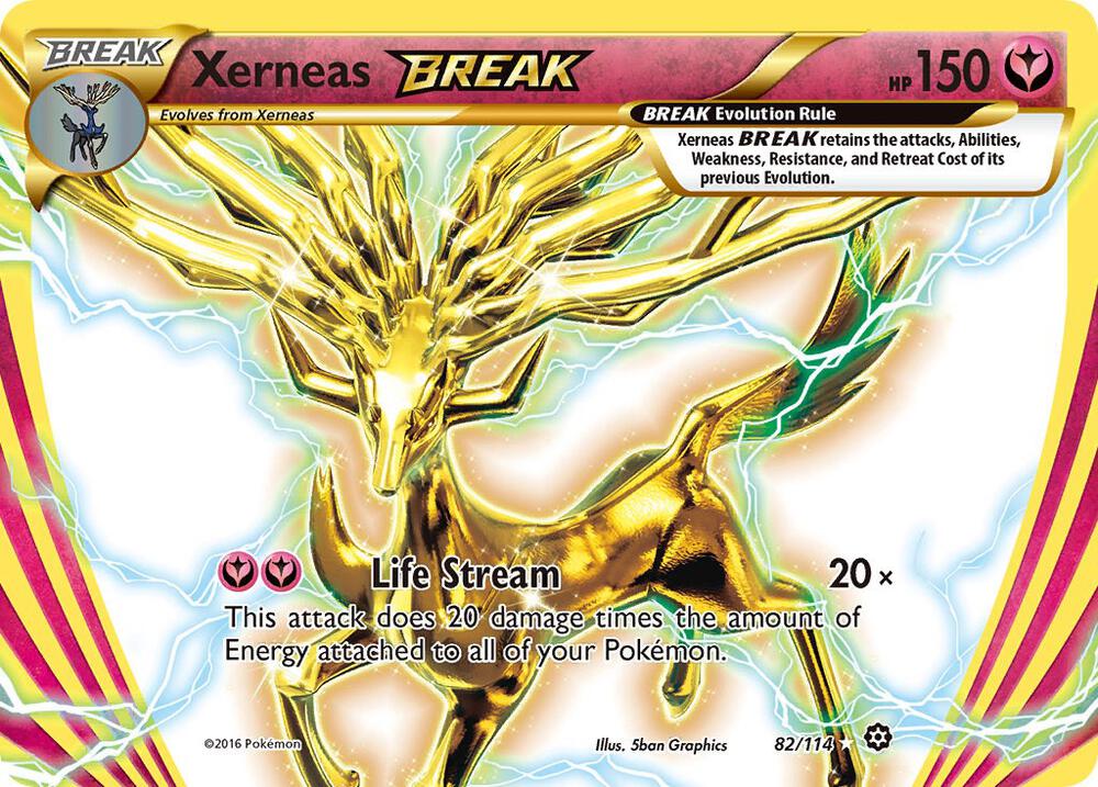 Xerneas BREAK Holo Rare BREAK XY - Steam Siege 82/114 NM
