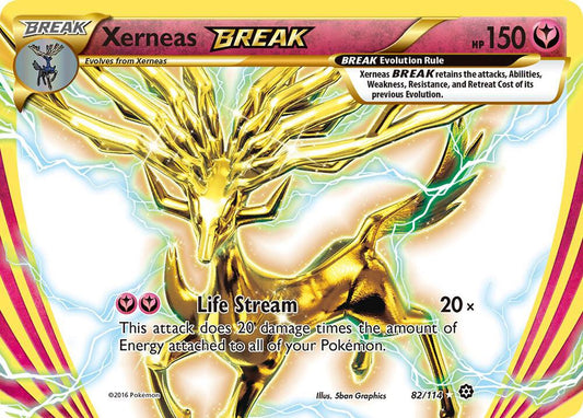 Xerneas BREAK Holo Rare BREAK XY - Steam Siege 82/114 NM