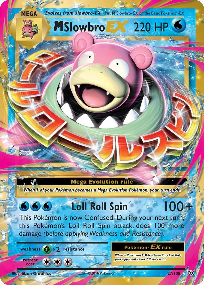 M Slowbro EX Holo Ultra Rare XY - Evolutions 27/108 NM
