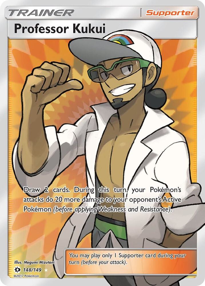 Professor Kukui (Full Art) Holo Ultra Rare SM Base Set 148/149 NM