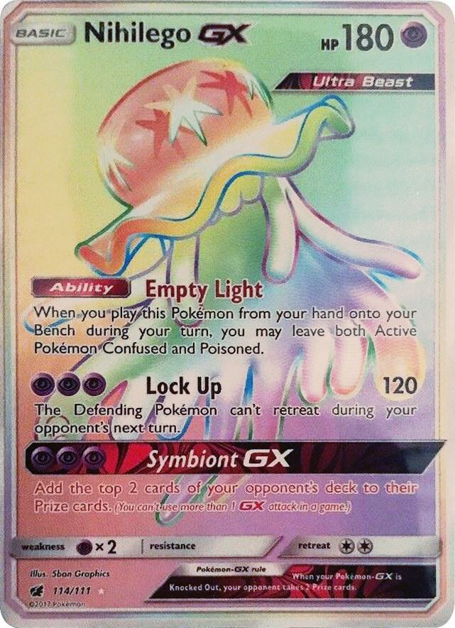 Nihilego GX (Secret) Holo Secret Rare SM - Crimson Invasion 114/111 NM
