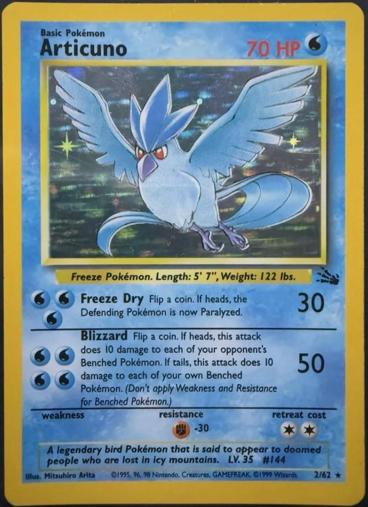 Articuno (2/62) Rare Holo Fossil Unlimited
