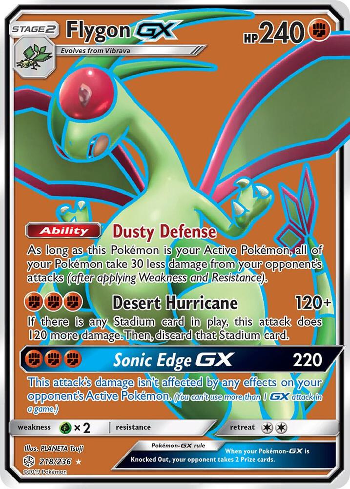 Flygon GX (Full Art) Holo Ultra Rare SM - Cosmic Eclipse 218/236 NM