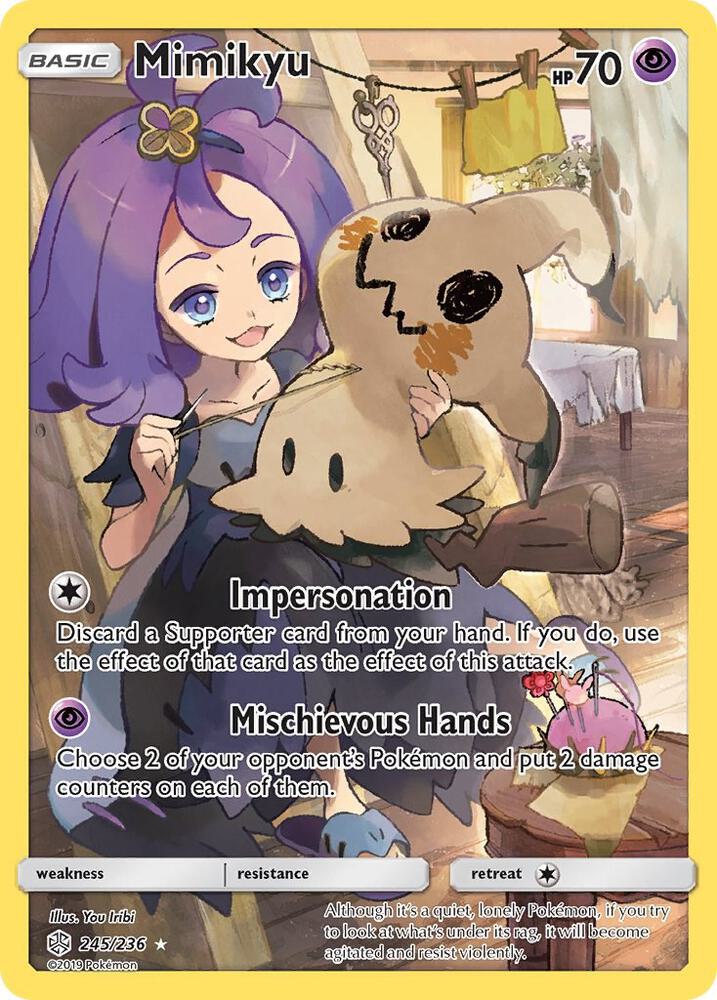 Mimikyu (Secret) Holo Secret Rare SM - Cosmic Eclipse 245/236 NM