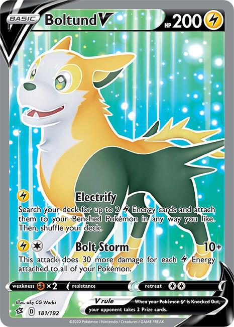 Boltund V (Full Art) Holo Ultra Rare SWSH02: Rebel Clash 181/192 NM