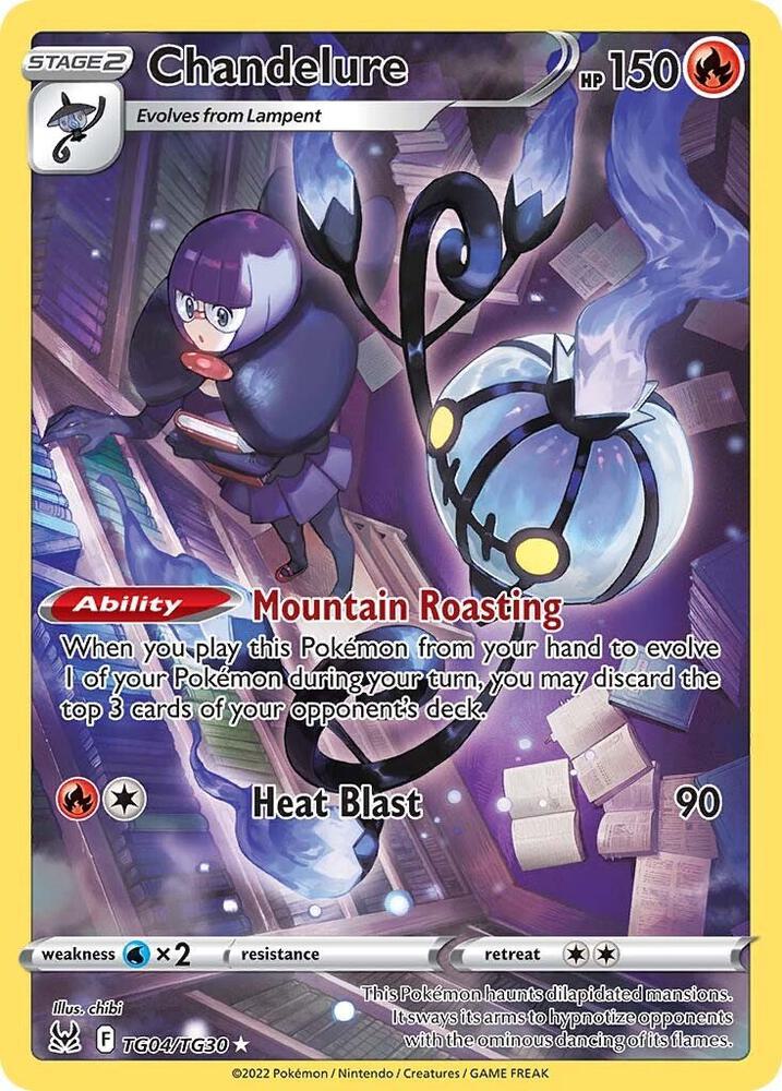 Chandelure Holo Ultra Rare SWSH11: Lost Origin Trainer Gallery TG04/TG30 NM