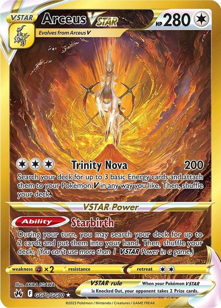 Arceus VSTAR (Secret) Holo Secret Rare Crown Zenith: Galarian Gallery GG70/GG70 NM