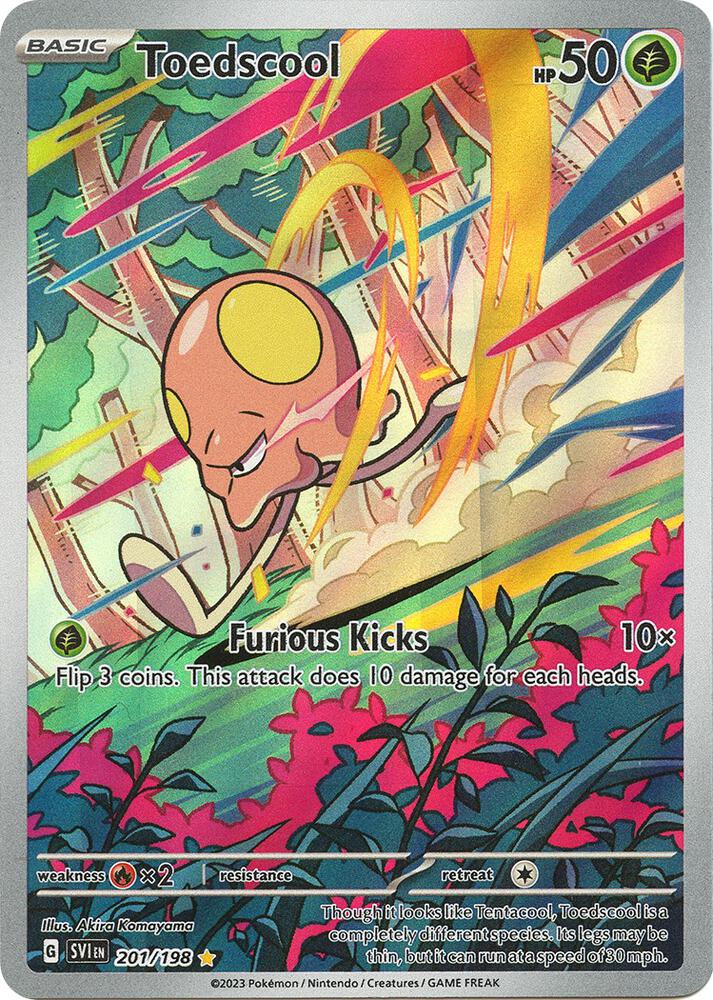 Toedscool Holo Illustration Rare SV01: Scarlet & Violet Base Set 201/198 NM