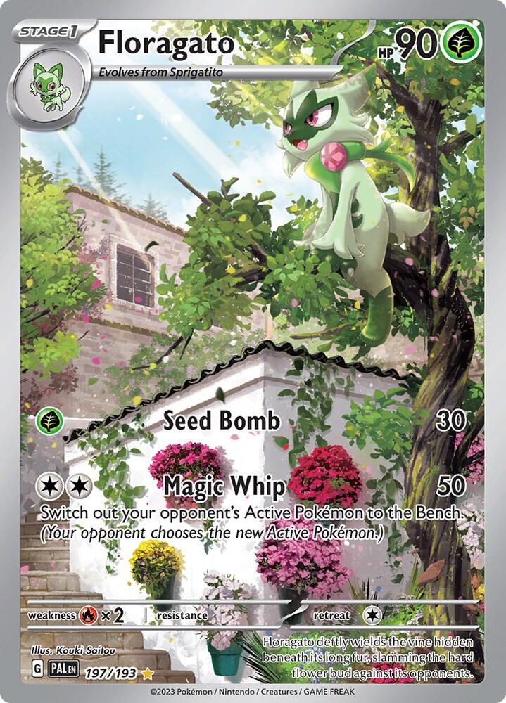 Floragato Holo Illustration Rare SV02: Paldea Evolved 197/193 NM