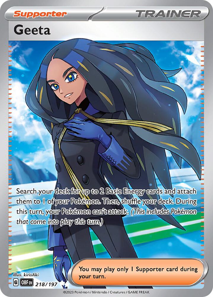 Geeta Holo Ultra Rare SV03: Obsidian Flames 218/197 NM