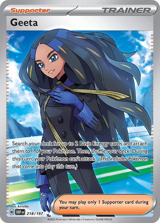 Geeta Holo Ultra Rare SV03: Obsidian Flames 218/197 NM