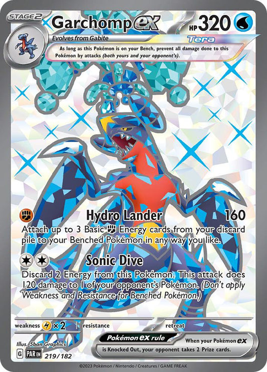 Garchomp ex Holo Ultra Rare SV04: Paradox Rift 219/182 NM
