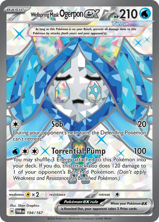 Wellspring Mask Ogerpon ex Holo Ultra Rare SV06: Twilight Masquerade 194/167 NM