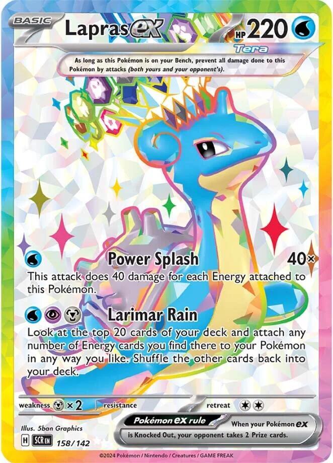 Lapras ex Holo Ultra Rare SV07: Stellar Crown 158/142 NM