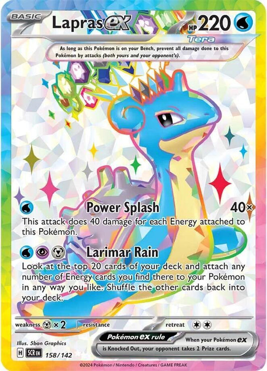 Lapras ex Holo Ultra Rare SV07: Stellar Crown 158/142 NM