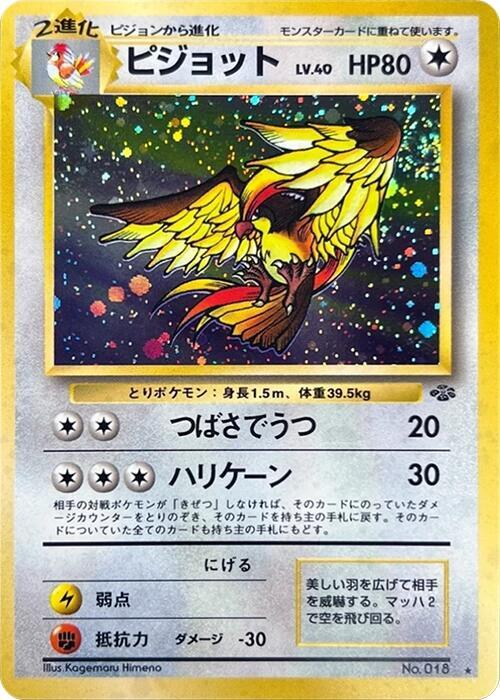 Pidgeot Holo Holo Rare Pokemon Jungle NM